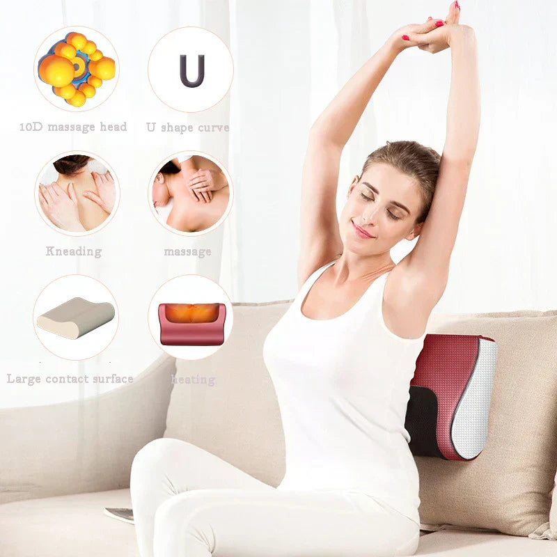 𝙉𝙤𝙤𝙧é 𝙂𝙡𝙤𝙬™ Red Pillow Massager – جهاز تدليك الوسادة الحمراء