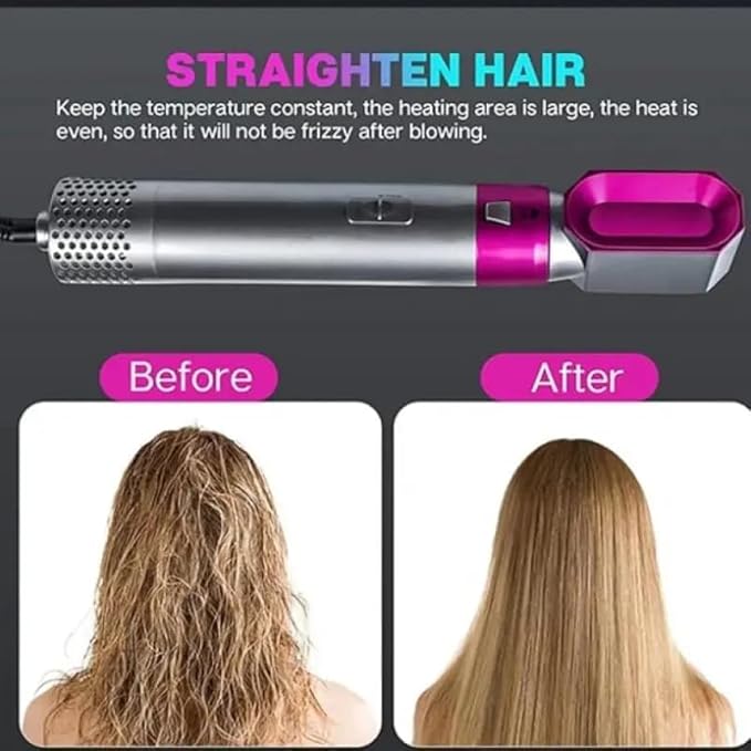 𝙉𝙤𝙤𝙧é 𝙂𝙡𝙤𝙬™ Hot Hair Brush 5 in 1 – فرشاة الشعر الساخنة 5 في 1