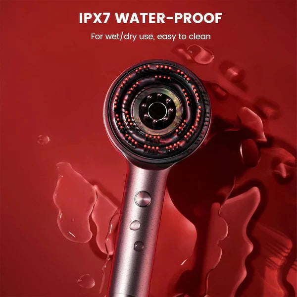 𝙉𝙤𝙤𝙧é 𝙂𝙡𝙤𝙬™ Scalp Massager Brush (Red) – فرشاة تدليك فروة الرأس (حمراء)